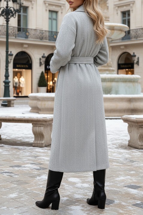 Płaszcz SILVONZA GREY, Kolor : szary, IVET.PL - Modna odzież