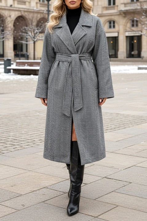 Płaszcz SILVINZA, Kolor : szary, IVET.PL - Modna odzież