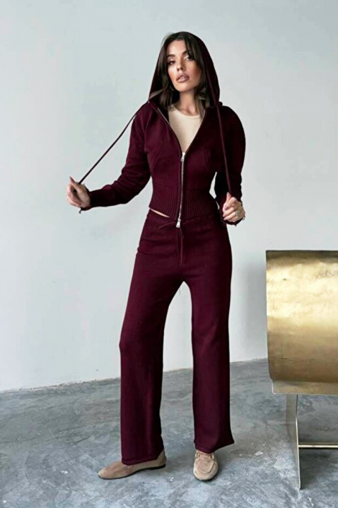 Komplet MINOLZA BORDO, Kolor : bordowy, IVET.PL - Modna odzież