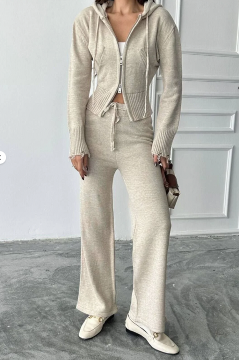 Komplet MINOLZA BEIGE, Kolor :  beżowy, IVET.PL - Modna odzież