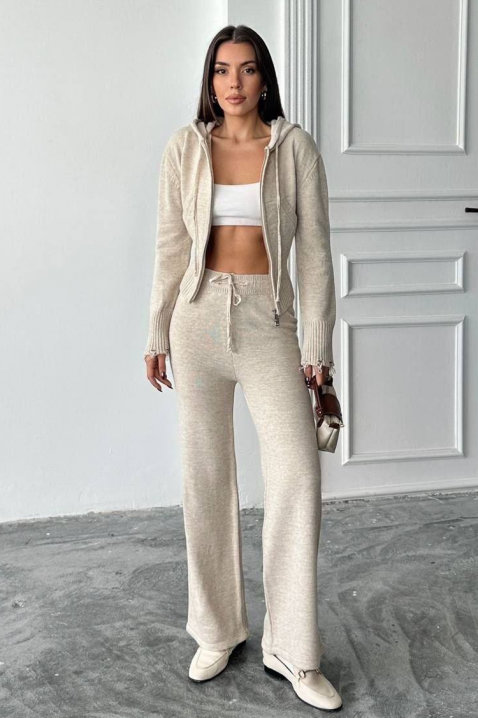 Komplet MINOLZA BEIGE, Kolor :  beżowy, IVET.PL - Modna odzież