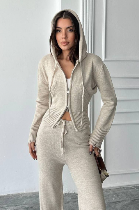 Komplet MINOLZA BEIGE, Kolor :  beżowy, IVET.PL - Modna odzież