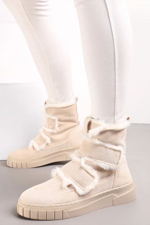 Botki ZALVRINDA ECRU, Kolor : ecru, IVET.PL - Modna odzież