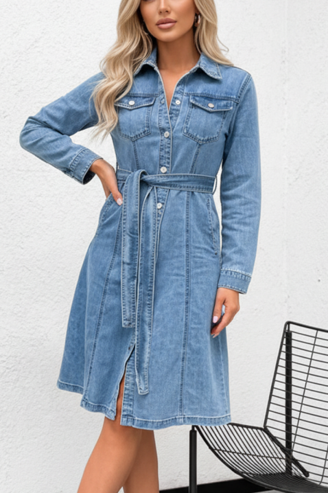 Sukienka DENMILZA, Kolor : błękitny, IVET.PL - Modna odzież