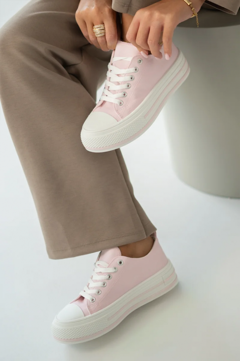 Trampki KLAVILZA PUDRA, Kolor : pudrowy róż, IVET.PL - Modna odzież