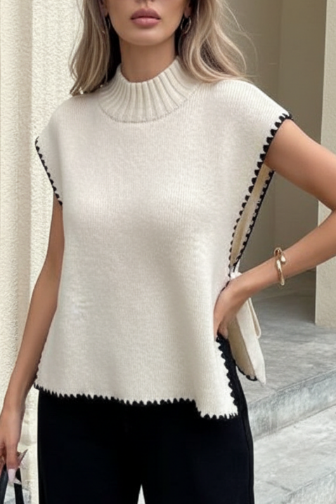 Kamizelka dzianinowa ECRULDA, Kolor : ecru, IVET.PL - Modna odzież