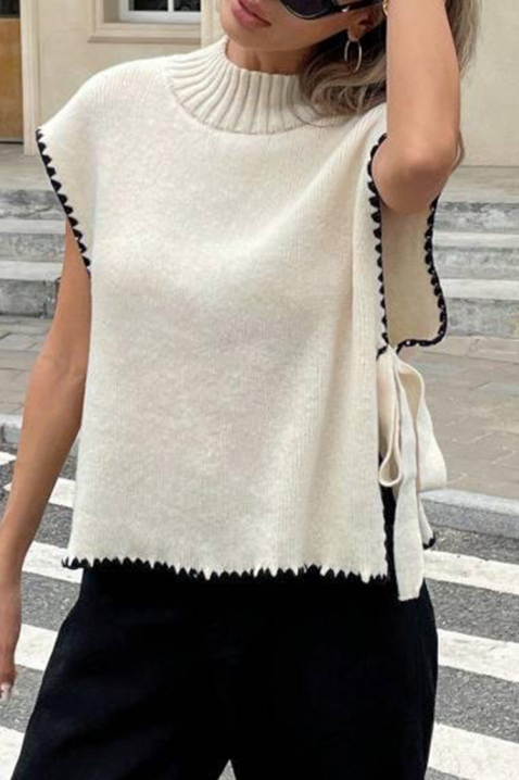 Kamizelka dzianinowa ECRULDA, Kolor : ecru, IVET.PL - Modna odzież