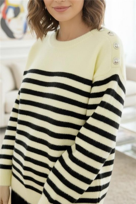 Sweter OMONZELA YELLOW, Kolor : żółty, IVET.PL - Modna odzież