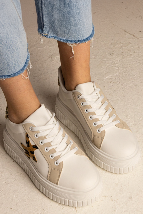 Sneakersy ZVEZDILZA, Kolor : biały, IVET.PL - Modna odzież