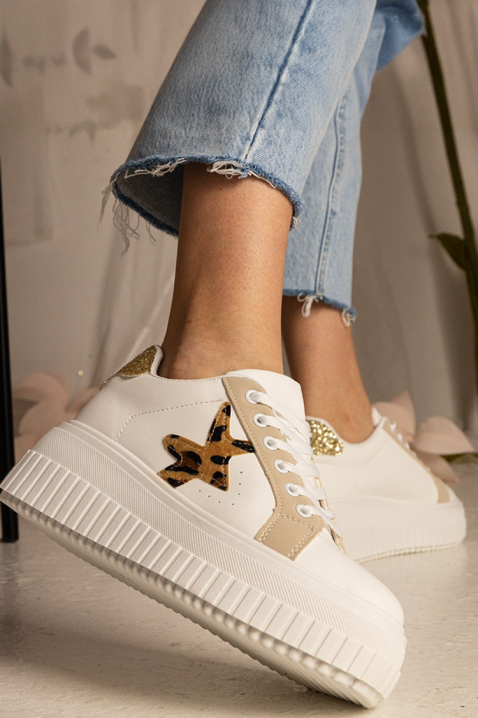Sneakersy ZVEZDILZA, Kolor : biały, IVET.PL - Modna odzież