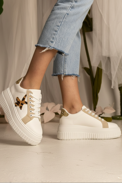 Sneakersy ZVEZDILZA, Kolor : biały, IVET.PL - Modna odzież