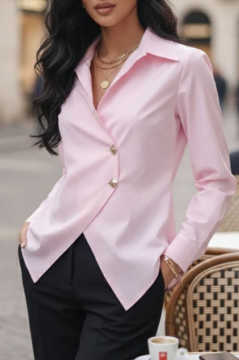 Koszula VELROZA PUDRA, Kolor : pudrowy róż, IVET.PL - Modna odzież