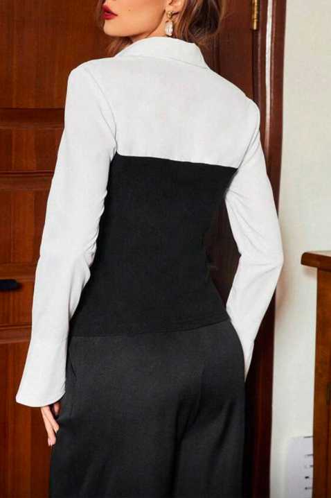 Koszula GRAVELDA, Kolor : czarny z białym, IVET.PL - Modna odzież