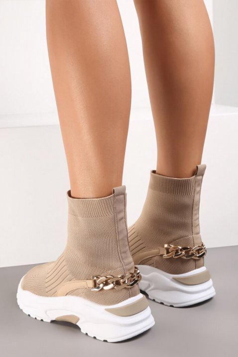 Buty skarpetkowe KANSELVA, Kolor :  beżowy, IVET.PL - Modna odzież