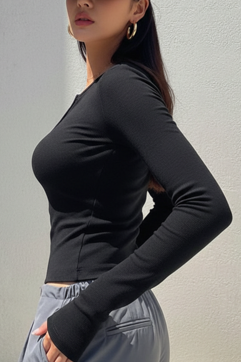 Bluzka ZAFROLDA BLACK, Kolor : czarny, IVET.PL - Modna odzież