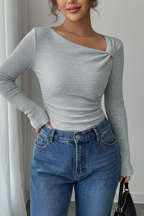 Bluzka TREBOLDA GREY, Kolor : szary, IVET.PL - Modna odzież