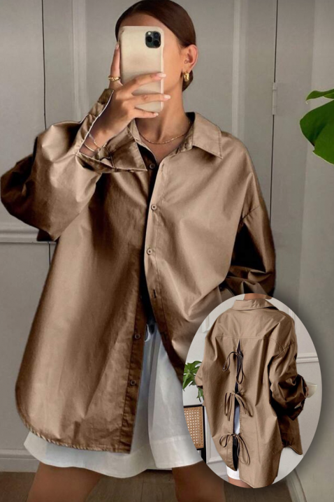 Koszula PREVOLZA BROWN, Kolor : brązowy, IVET.PL - Modna odzież