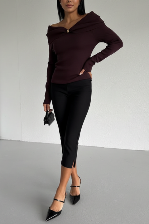 Bluzka GLABILDA BROWN, Kolor : brązowy, IVET.PL - Modna odzież