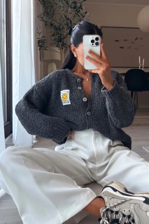 Kardigan MOHVELDA GREY, Kolor : szary, IVET.PL - Modna odzież