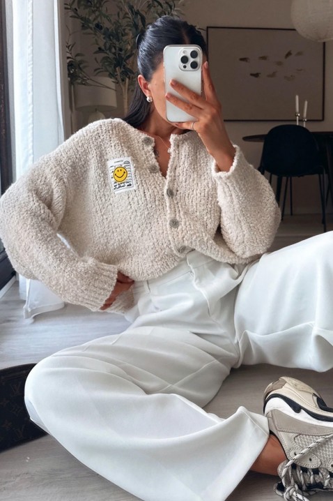 Kardigan MOHVELDA ECRU, Kolor : ecru, IVET.PL - Modna odzież