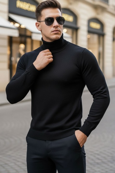 Golf DORODO BLACK, Kolor : czarny, IVET.PL - Modna odzież