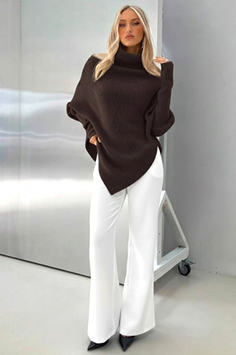 Ponczo RENGOLA BROWN, Kolor : brązowy, IVET.PL - Modna odzież