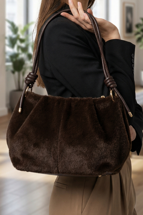 Torebka VELOROZA BROWN, Kolor : brązowy, IVET.PL - Modna odzież