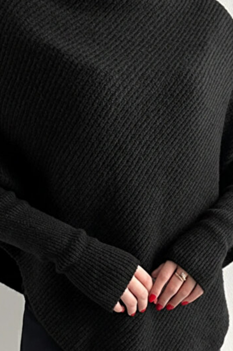 Ponczo RENGOLA BLACK, Kolor : czarny, IVET.PL - Modna odzież