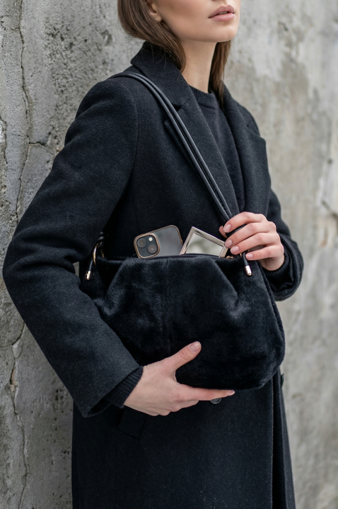 Torebka VELOROZA BLACK, Kolor : czarny, IVET.PL - Modna odzież