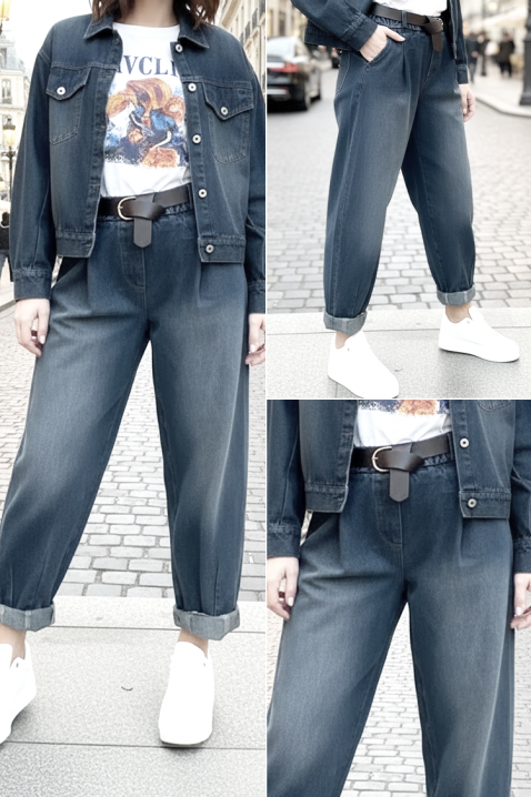 Jeansy GALIESTA, Kolor : chabrowy, IVET.PL - Modna odzież