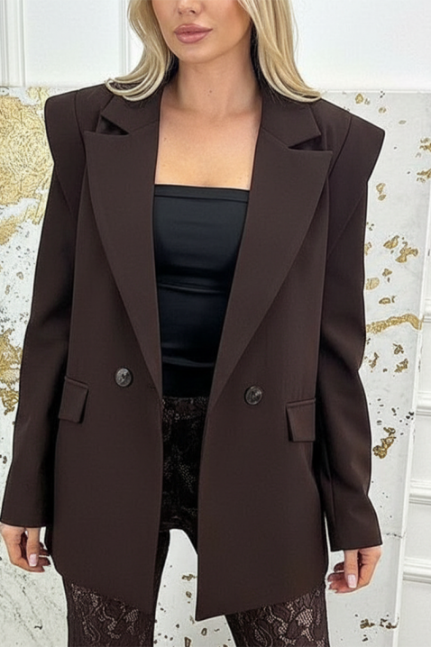 Marynarka ESROLDA BROWN, Kolor : brązowy, IVET.PL - Modna odzież