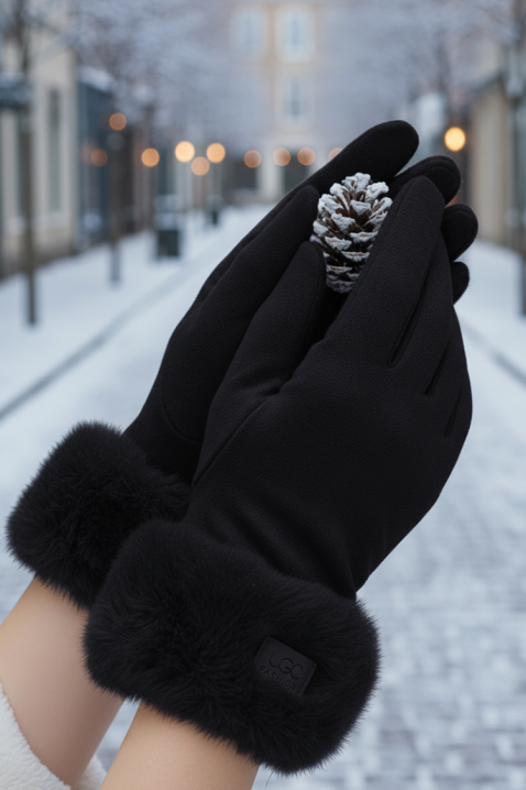 Rękawiczki ELIORJA BLACK, Kolor : czarny, IVET.PL - Modna odzież