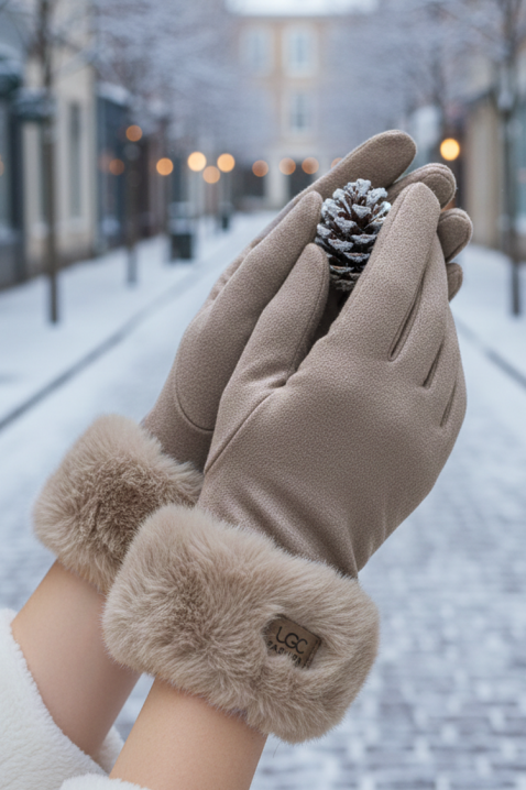 Rękawiczki ELIORJA BEIGE, Kolor :  beżowy, IVET.PL - Modna odzież
