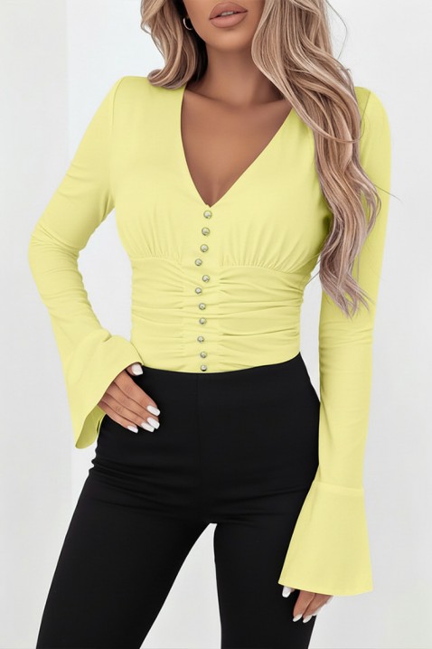 Bluzka KALVINDA YELLOW, Kolor : żółty, IVET.PL - Modna odzież