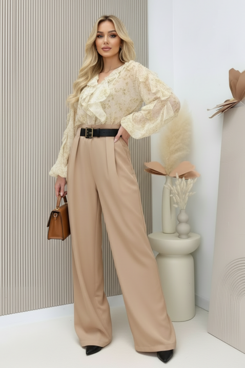 Spodnie RELFODA BEIGE, Kolor :  beżowy, IVET.PL - Modna odzież