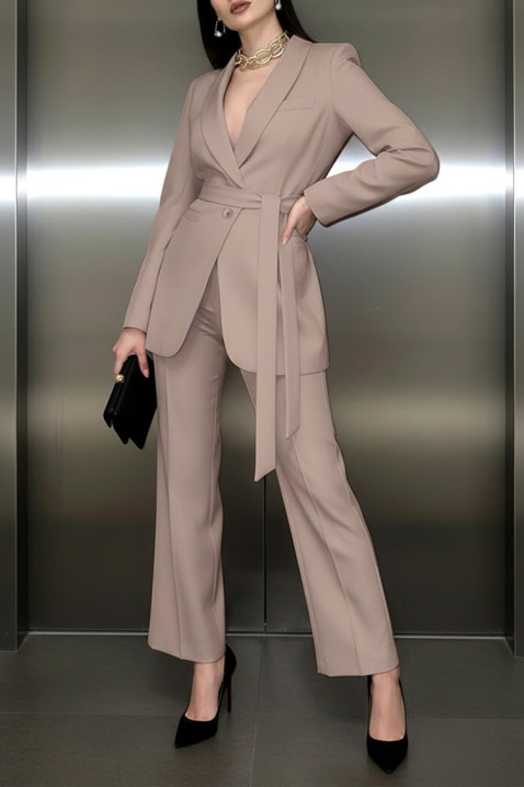 Komplet TENVARA BEIGE, Kolor :  beżowy, IVET.PL - Modna odzież