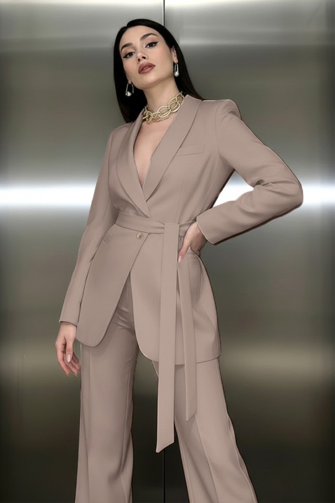 Komplet TENVARA BEIGE, Kolor :  beżowy, IVET.PL - Modna odzież