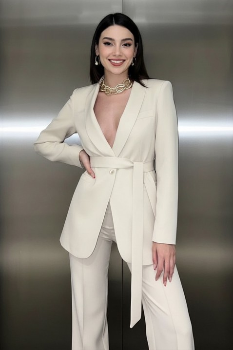 Komplet TENVARA ECRU, Kolor : ecru, IVET.PL - Modna odzież