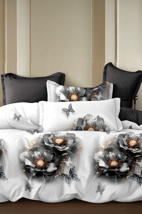 Komplet pościeli FRONELMY 200x220 cm bawełna - 4 elementy, Kolor : biały, IVET.PL - Modna odzież