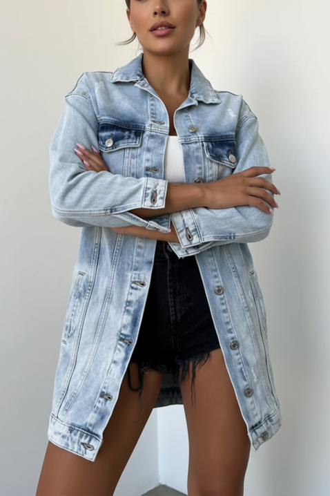 Kurtka jeansowa DUNKOLZA, Kolor : błękitny, IVET.PL - Modna odzież