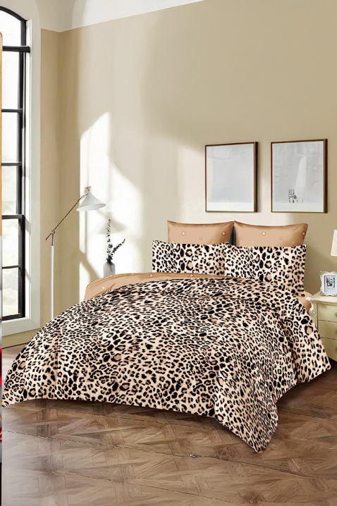 Komplet pościeli XELDERY 200x220 cm bawełna - 4 elementy, Kolor :  beżowy, IVET.PL - Modna odzież