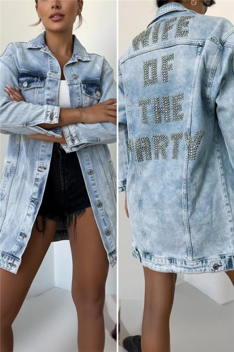 Kurtka jeansowa DUNKOLZA, Kolor : błękitny, IVET.PL - Modna odzież