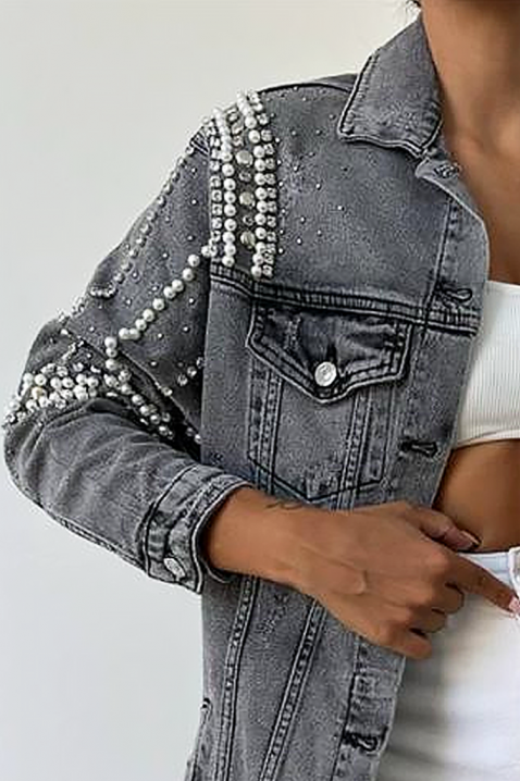 Kurtka jeansowa TRANVILZA, Kolor : grafitowy, IVET.PL - Modna odzież