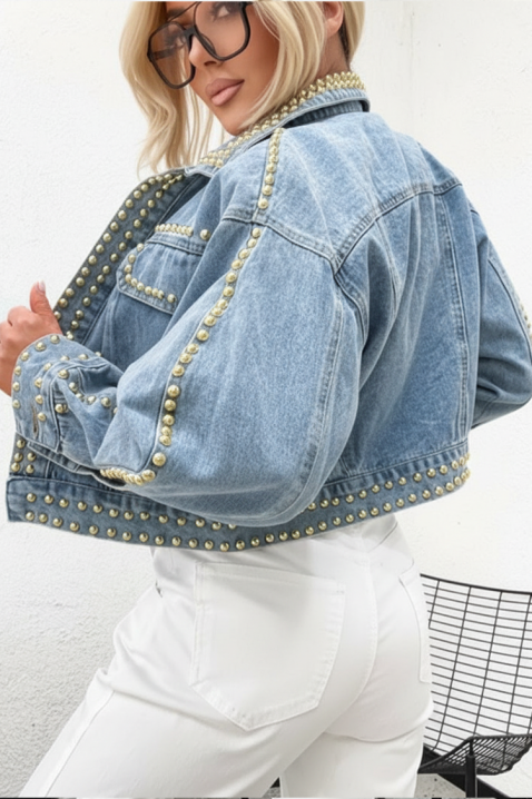 Kurtka jeansowa CAPLONDDA, Kolor : błękitny, IVET.PL - Modna odzież