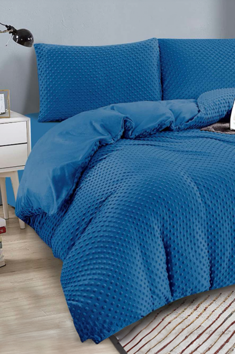 Komplet pościeli SLOVERZY BLUE 160x200 cm bawełna - 3 elementy, Kolor : chabrowy, IVET.PL - Modna odzież