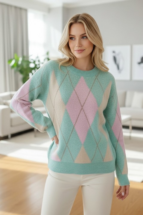 Sweter OLFENZA MINT, Kolor : miętowy, IVET.PL - Modna odzież