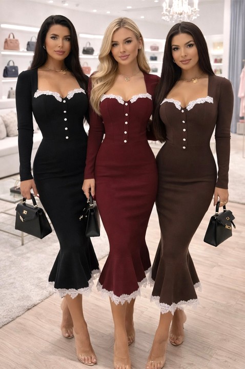 Sukienka SALVONDRA BLACK, Kolor : czarny, IVET.PL - Modna odzież