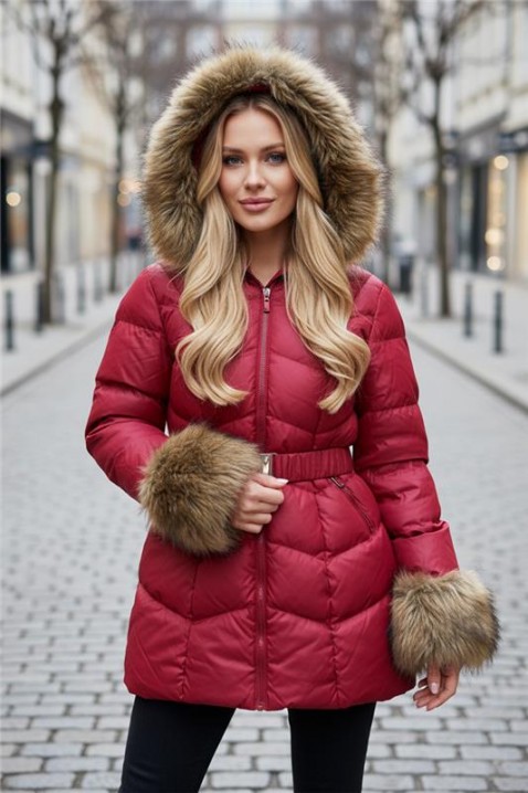 Kurtka NARNILDA RED, Kolor : czerwony, IVET.PL - Modna odzież