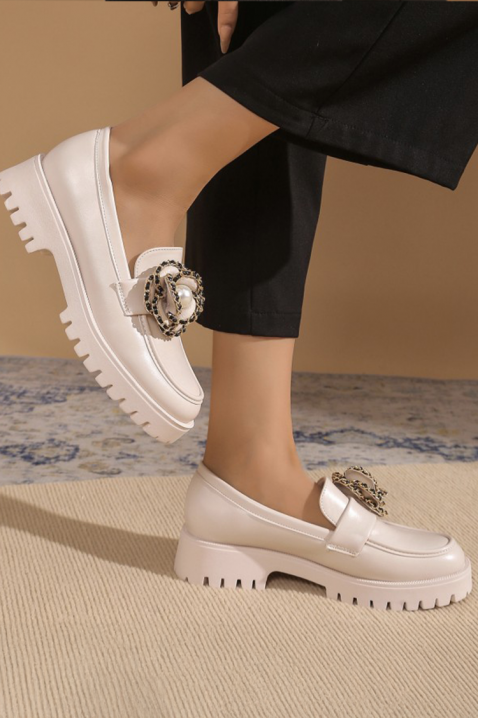 Mokasyny BIOLMEGA ECRU, Kolor : ecru, IVET.PL - Modna odzież