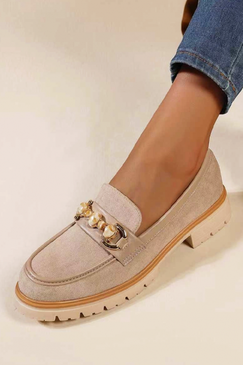 Mokasyny TELONJA BEIGE, Kolor :  beżowy, IVET.PL - Modna odzież